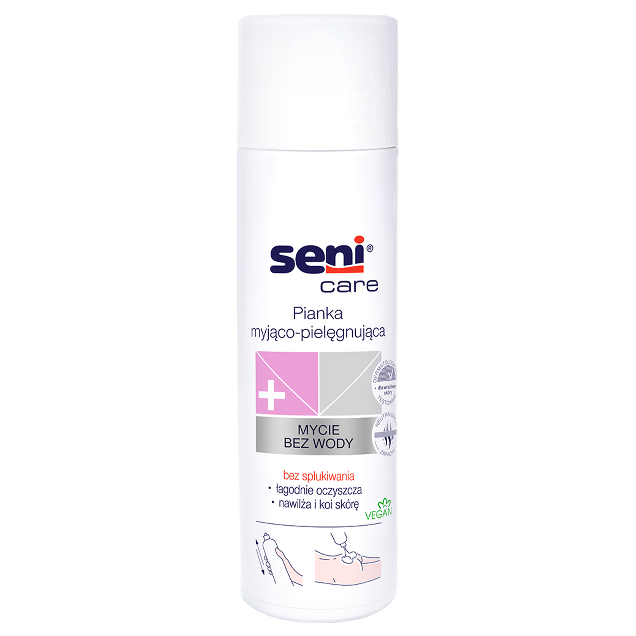 Seni pianka do ciała myjąco-pielęgnująca bez użycia wody 500ml